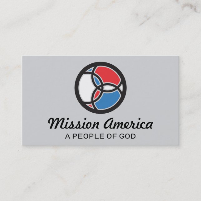 Jesus Fish Trinity Stained Glass USA Logo Business Card (Front)