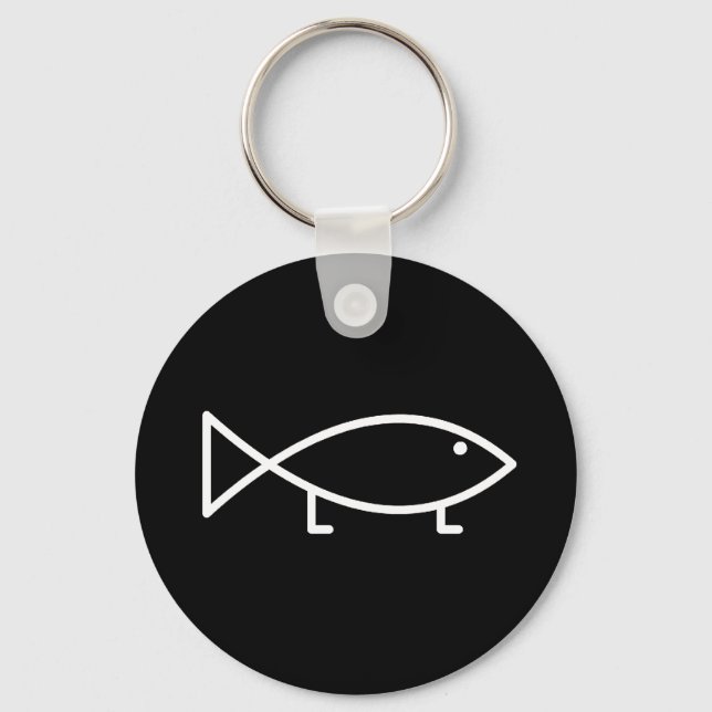 Jesus Fish with Legs - Keychain (Front)