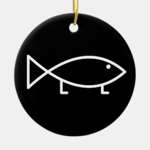 Jesus Fish with Legs - Ornament