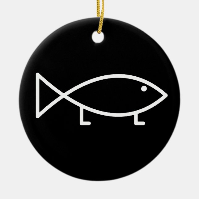 Jesus Fish with Legs - Ornament (Front)