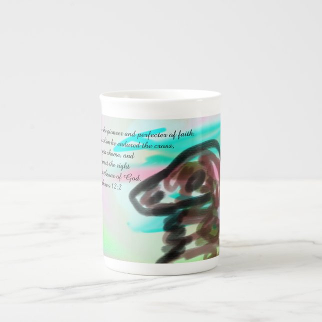 jesus fix eyes bone china mug (Front)