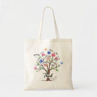 Jesus Flower Butterfly Faith Christian Philippians Tote Bag