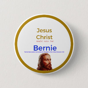 Jesus for Bernie 6 Cm Round Badge
