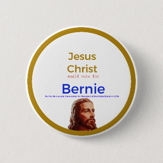 Jesus for Bernie 6 Cm Round Badge