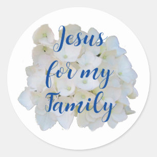 Jesus For My Family Round Sticker