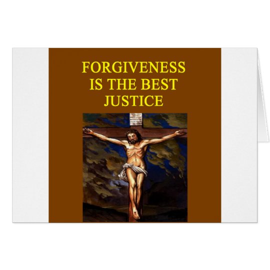 JESUS forgives justice Card