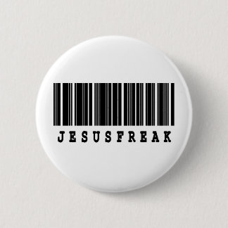 jesus freak barcode design 6 cm round badge