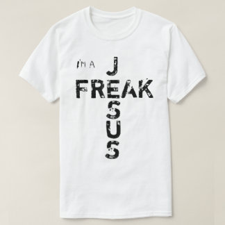 Jesus Freak Cross Typography Design T-Shirt