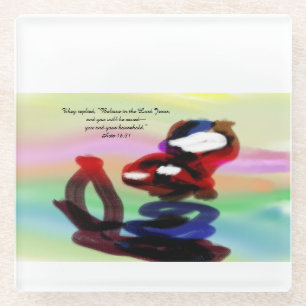 jesus friend glass coaster