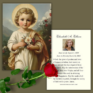 Jesus Funeral Memorial Prayer Holy Card