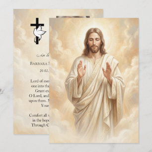 Jesus Funeral Prayer 5x7 Card