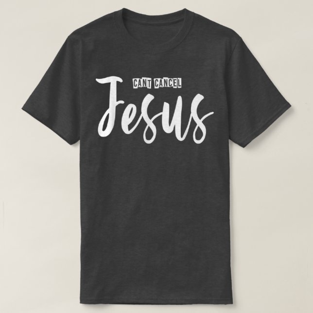 Jesus Funny Christian Calligraphy Faith In God  T-Shirt (Design Front)