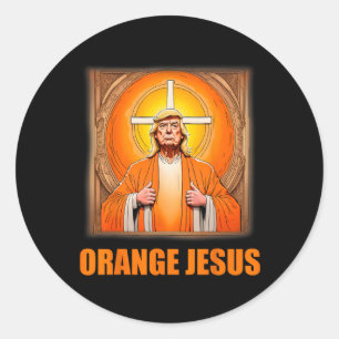 Jesus Funny Trump 1  Classic Round Sticker