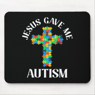 Jesus gave autism awareness christian autistic mouse pad