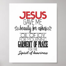 Jesus Gave Me Beauty For Ashes Wall Art