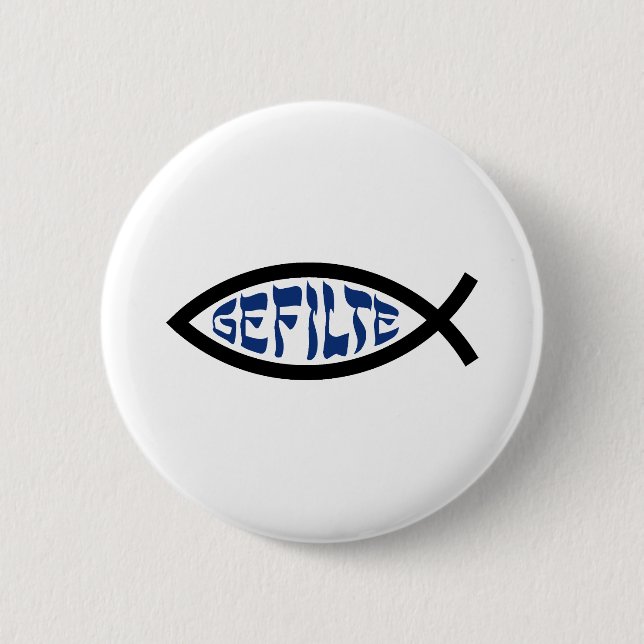 Jesus Gefilte Fish - Jewish Passover Humour 6 Cm Round Badge (Front)