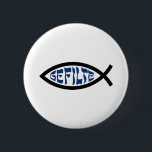 Jesus Gefilte Fish - Jewish Passover Humour 6 Cm Round Badge<br><div class="desc">Funny Jewish Humour Gefilte Fish T-Shirts & Gifts For Chanukah,  Passover,  or any Jewish Holiday.</div>