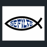 Jesus Gefilte Fish - Jewish Passover Humour Poster<br><div class="desc">Funny Jewish Humour Gefilte Fish T-Shirts & Gifts For Chanukah,  Passover,  or any Jewish Holiday.</div>