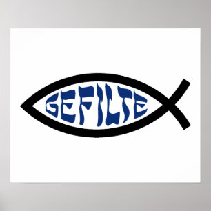 Jesus Gefilte Fish - Jewish Passover Humour Poster