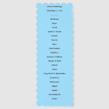 Jesus Geneology Bookmark
