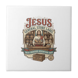 Jesus General Store Label Jesus General Store Chri Ceramic Tile