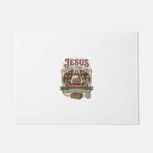 Jesus General Store Label Jesus General Store Chri Doormat (Front)