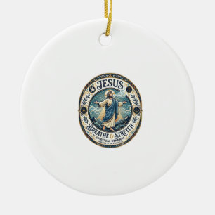 Jesus Gentle Movement Wellness Shirt Faith Based D Ceramic Ornament