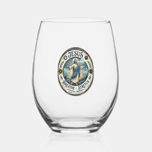 Jesus Gentle Movement Wellness Shirt Faith Based D Stemless Wine Glass