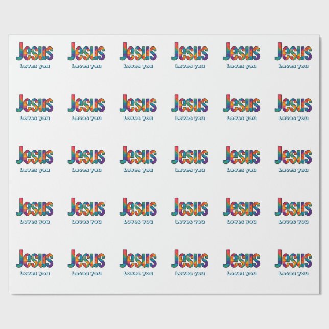 Jesus geometric design wrapping paper (Flat)