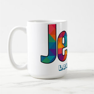 Jesus geometric pattern coffee mug