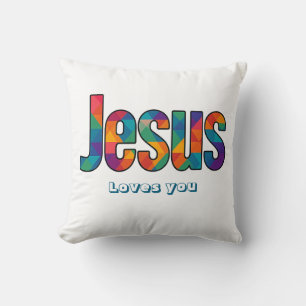 Jesus geometric pattern  cushion