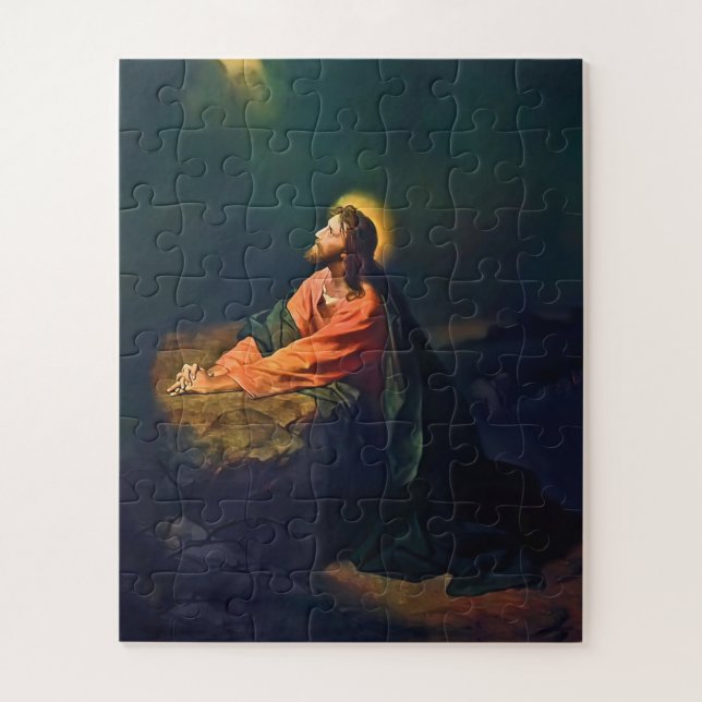 Jesus Gethsemane Agony Garden Mount Olives Hofman  Jigsaw Puzzle (Vertical)
