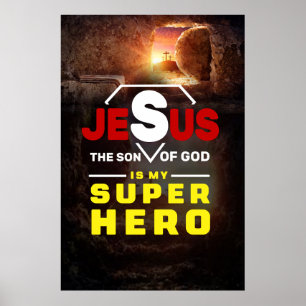 Jesus Gift, Christian Gift, Jesus Is My Superhero Poster