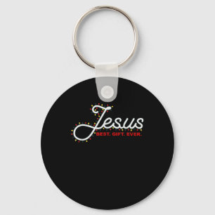 Jesus Gift Ever Christmas Light Xmas Gift T Shirt  Key Ring