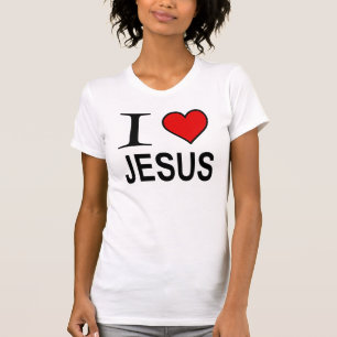 Jesus gifts I love Jesus logo on t shirt
