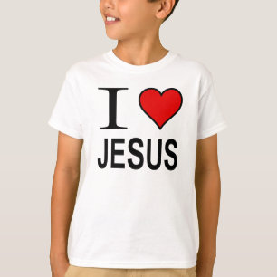 Jesus gifts I love Jesus logo on tshirt