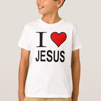 Jesus gifts I love Jesus logo on tshirt