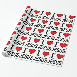 Jesus Gifts I Love Jesus Wrapping Paper