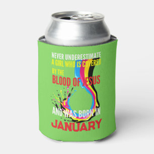 Jesus Girl Birthday Never Underestimate Can Cooler