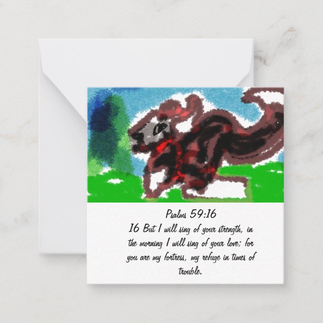 Jesus give love  and strength, card (Front)