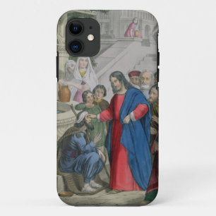 Jesus Gives Sight to One Born Blind, from a bible iPhone 11 Case
