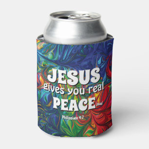 JESUS GIVES YOU REAL PEACE (MAN) Summer of 69 Can Cooler