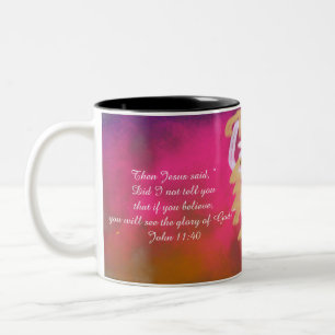 jesus glory Two-Tone coffee mug