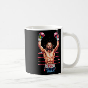 Jesus God Kickboxing Or Boxing Victory Funny Meme Coffee Mug