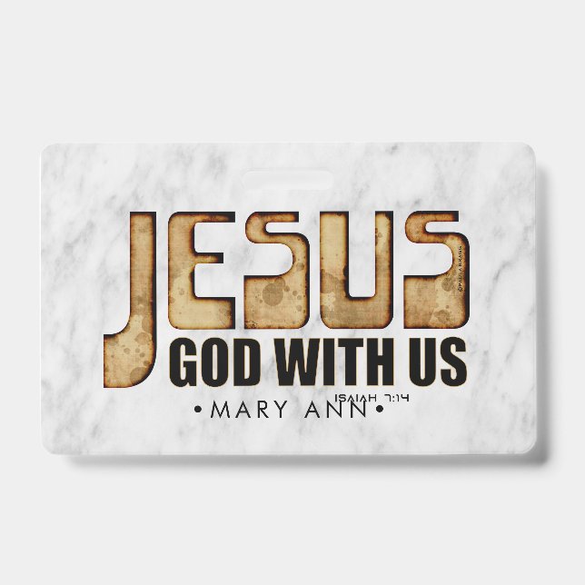 JESUS: God With Us ID Badge (Front)
