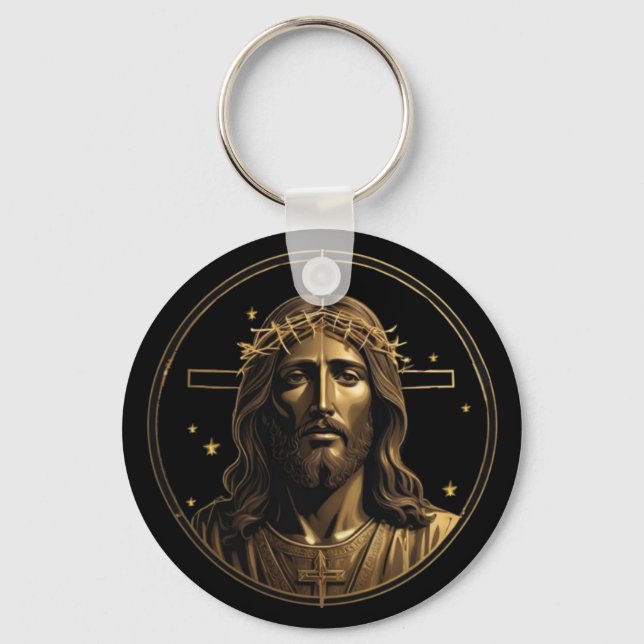 Jesus Gold 1 Key Ring (Front)