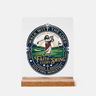 Jesus Golf Shirt Faith Based Design_1 Acrylic Sign