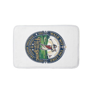 Jesus Golf Shirt Faith Based Design_1 Bath Mat