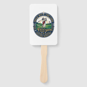 Jesus Golf Shirt Faith Based Design_1 Hand Fan