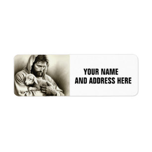JESUS GOOD SHEPHARD RETURN ADDRESS LABELS